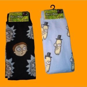 Rick and Morty Unisex Socks Size 6-12 NWT Cartoon Crew Gift